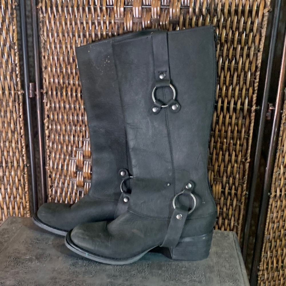 Durango Black Harness Motorcycle Boots Size 6